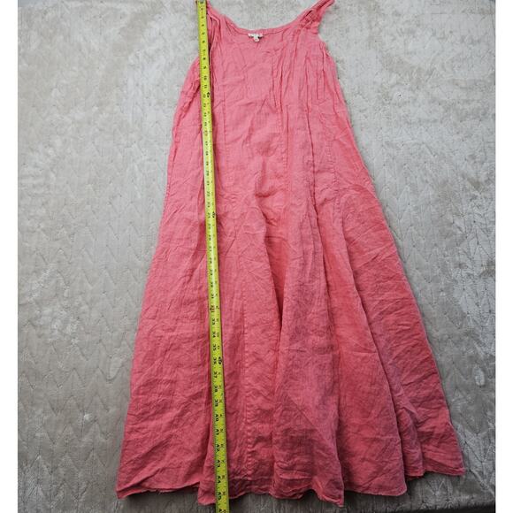 Eileen Fisher Dress Womens Petite Large Pink Linen Sleeveless A Line Midi Tank - Picture 3 of 6